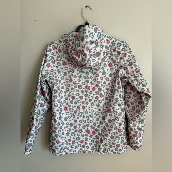 The North Face Kids Leopard Print Raincoat - Gray, Pink, and Green - Picture 4 of 4